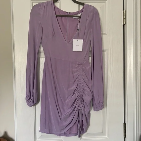 L’Academie The Pearl Dress soft lilac mini dress XXS - Picture 3 of 4
